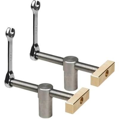 19/20mm Tezgah Köpek Kelepçesi 3/4 İnç Köpek Deliği Kelepçesi Ahşap İşleme Ayarlanabilir Tezgah Durdurucu Paslanmaz Çelik Pirinç