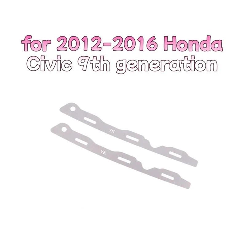 Civic 2012 2016 2 Piezas Hebilla de Placa Metálica Reparación Parachoques Delantero Resistencia Duradera para Modelos de 9ª Generación