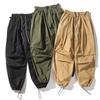 American-Style All-Cotton Washed Breathable Loose Wide-Leg Straight-Leg Jogger Cargo Pants for Men, Autumn Casual Pants