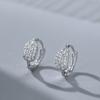 Full Diamond Leaf Earrings Light Luxury Minimalist Chic Earrings For Women Elegant Accessories