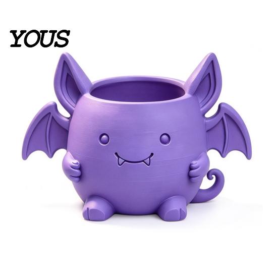 Halloween Home Decor 3D Printed Devil Bat Flower Pot, Gothic Planter Pot with Creative Gardening Present for Plant Lovers Wings Office Desk