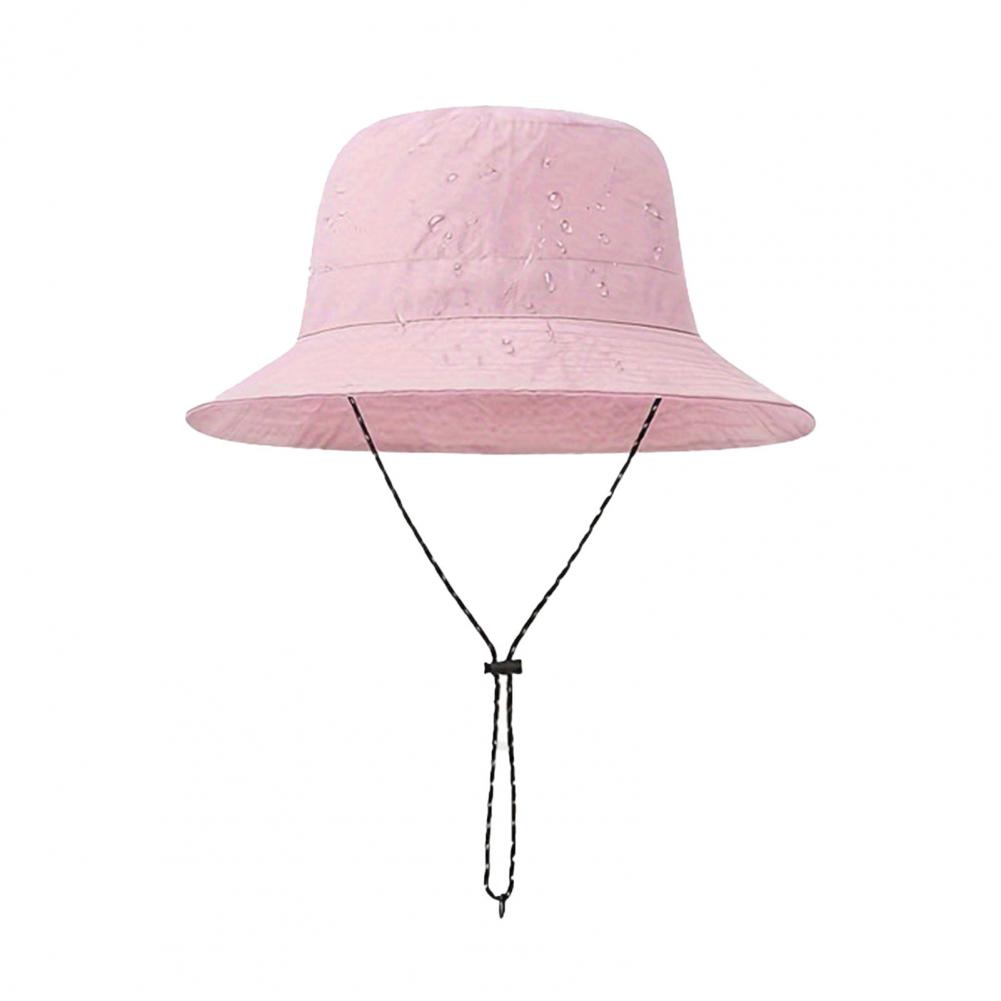 Unisex Fisherman Hat Large Brim Windproof Chin Strap Anti UV Sunlight Quick Dry Great Breathability Outdoor Fishing T