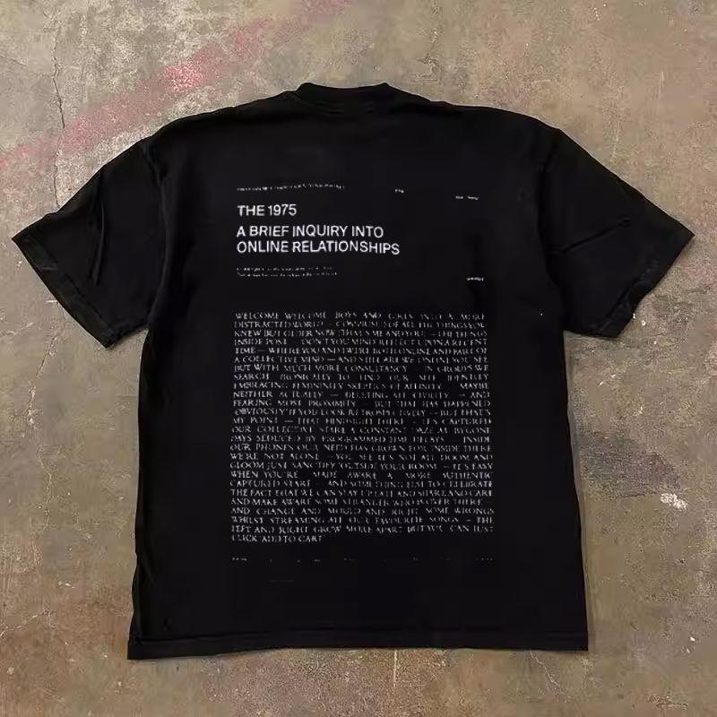 

Зарабатывайте деньги на благотворительность 260 г Тяжелый вес Чистый хлопок! Футболка с коротким рукавом модного бренда с английскими буквами, базовая черная и белая, свободного кроя Black 2XL [260g Heavy weight pure cotton]]