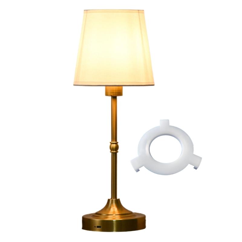 Rechargeable Table Lamps Retro Brass Design Soft LED Light Adjustable Dimmable Suitable for Reading and Office Use