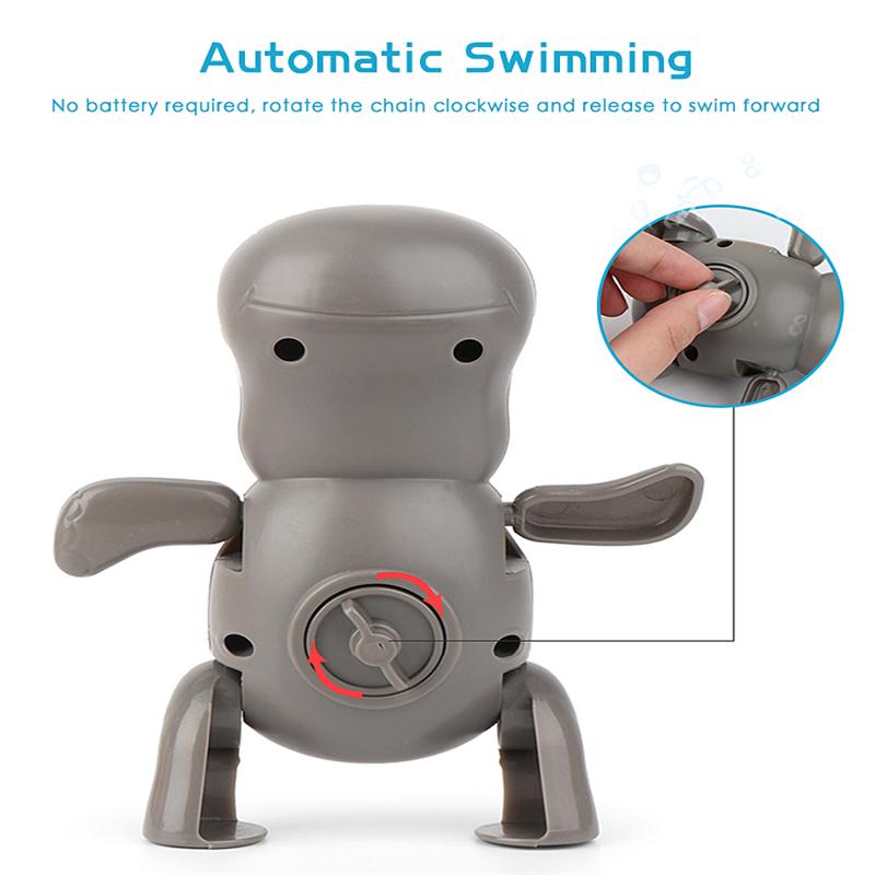 Baby Children Playing Water Toys Baby Bath Winding Swimming Toy
