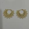 Bohemian Hollow Round Alloy Carved Earrings For Women Ins Style