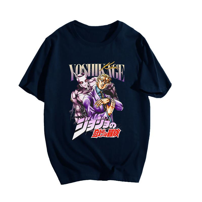 Yoshikage Kira Jojos Bizarre Adventure Anime Trend T-Shirt Baumwolle Grafik-T-Shirt Unisex Unisex Sommer Streetwear