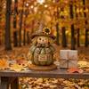 Small Thanksgiving Party Props Fall Scarecrow Figurine, Wooden Pumpkin Statue, Rustic Autumn Indoor Seasonal Accents Harvest Tabletop Decoration