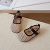 Toddler Girls' Casual Woven Sandals - Soft Sole, Hollow Design, Spring/Summer 2026 Korean Style Leather Shoes