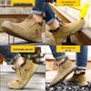 Men's Four-Season Safety Work Shoes: Anti-Smash, Anti-Puncture, Suede, Fireproof, Slip-Resistant, Wear-Resistant.