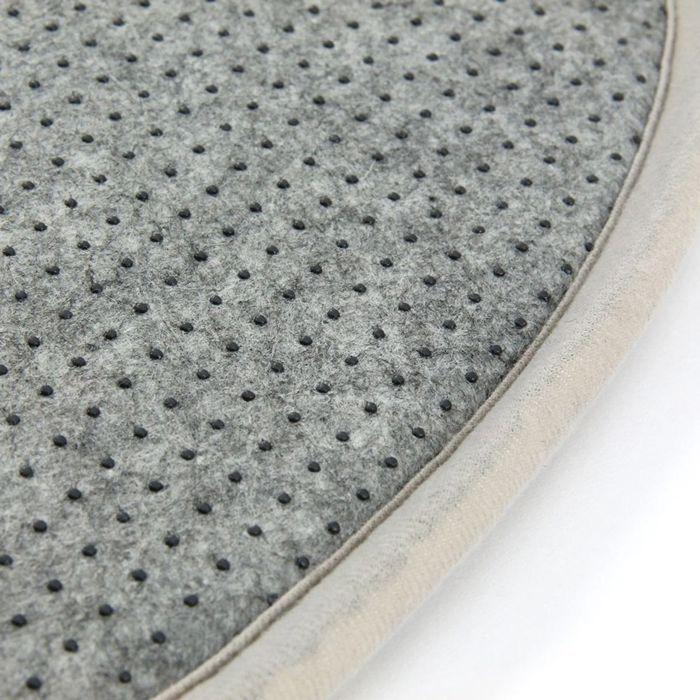 Extra-soft Ecru Round Rug Diam.70