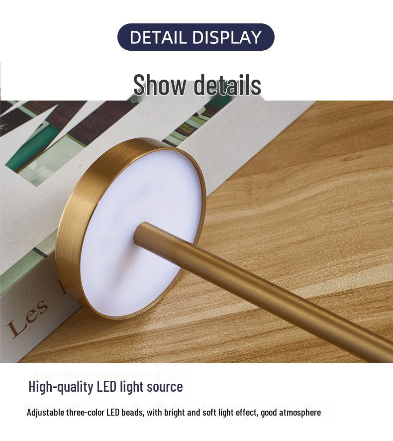 Minimalist Retro LED Table Lamp with Touch USB Charging