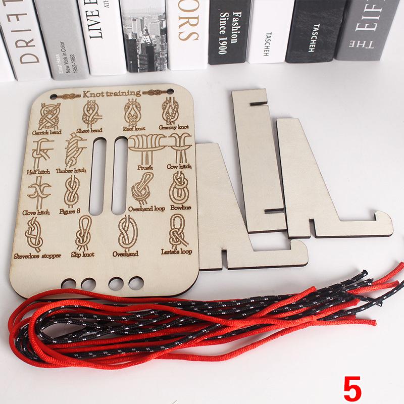 

Учебная доска для вязания узлов Многофункциональная Прочная Портативная Набор для практики вязания узлов из паракорда Для выживания на открытом воздухе Морские навыки