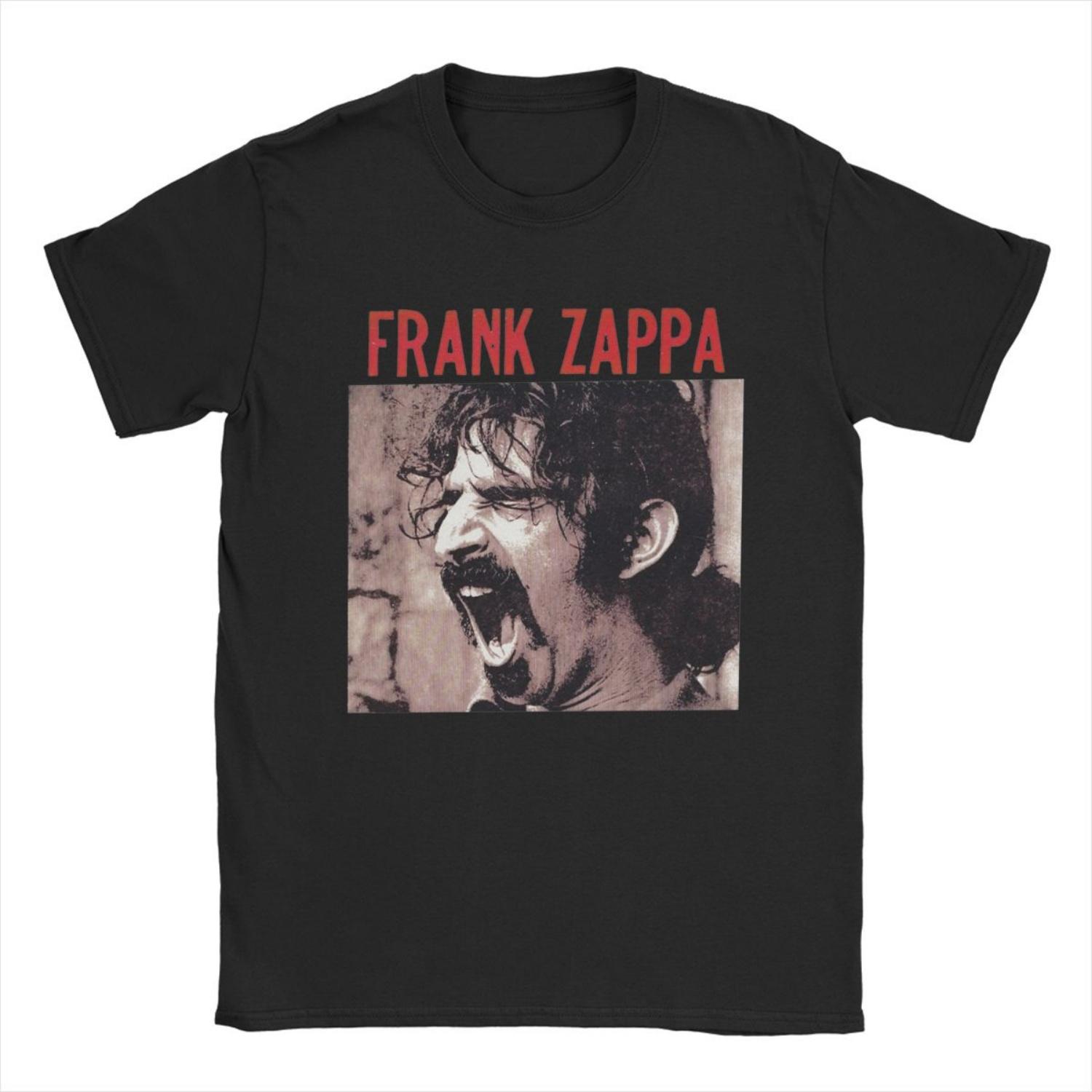 

Frank Zappa T-Shirts for Men Funny Pure Cotton Tees O Neck Short Sleeve T Shirt Big Size Tops XXXXXL чорний
