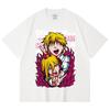 230 Gsm 100% Cotton Chainsaw Man V39 Denji Power Print Unisex Heavy Cotton T Shirt