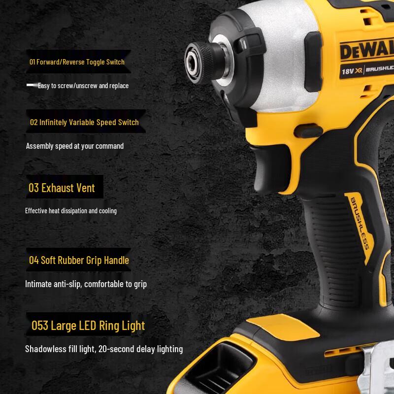 DeWalt 20V MAX* Brushless Cordless Impact Driver Kit CN plug (adapter included)