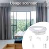 Einfach zu installierende gebogene Gardinenschienen-Kits 6/7/8 Meter Flexibilität Deckenmontageschienen für Duschbereiche Fensterdekorationen