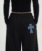 GRAVER [Unisex] Dot Cross Logo Embroidered Training Wide Pants_2 Colors