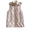 Down cotton jacket vest women's mid-length autumn and winter new loose cotton shoulder cotton jacket jacket tide