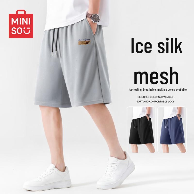 MINISO Men s Summer Quick-Dry Breathable Mesh Sports Shorts XL