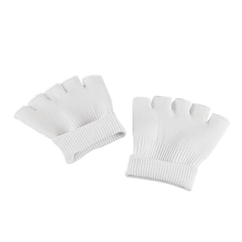 Women's SPA Cotton Fiber Gel Split-toe Open-toe Half-cut Five-toe Socks White Gel Open-toe Spot Wholesale