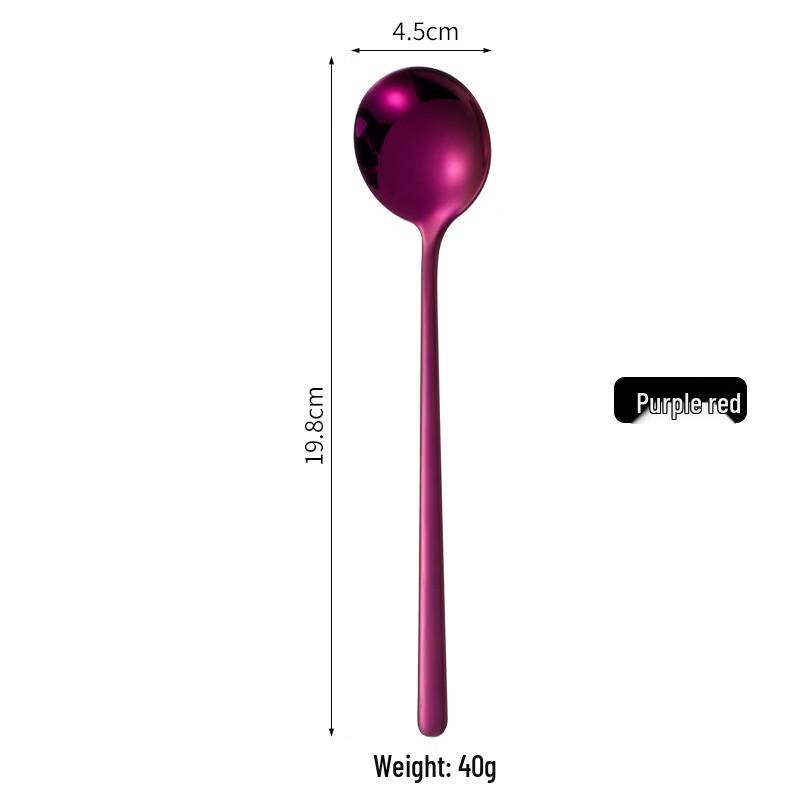 RuHan 304 Stainless Steel Korean Style Round Spoon