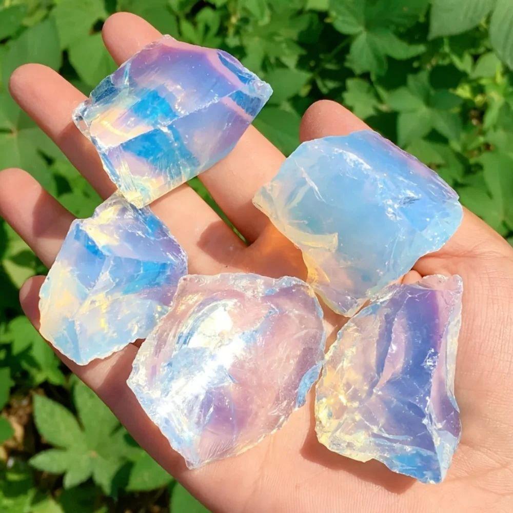 

700g Natural Opal Rough Stones Quartz Crystal Raw Mineral Reiki Healing Crystals Gem Specimens Collectible For Home Decor Gift 100g(3-5cm)