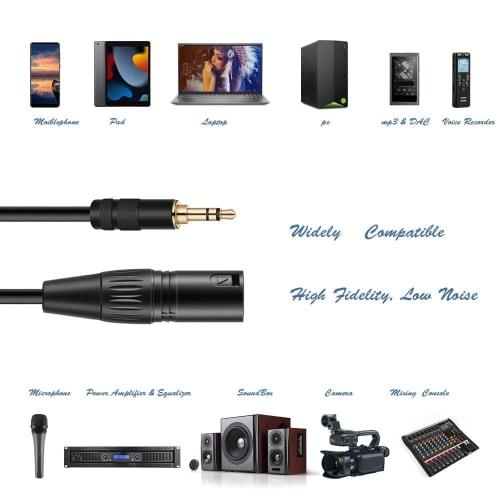 Luxferre XLR to 3.5mm Converter, XLR to 3.5mm Mini Plug XLR Converter Cable, Microphone Cable, Balanced Connection, XLR Cable, XLR Stereo Converter, 6