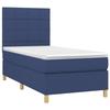 3142311 vidaXL Lit à sommier tapissier avec matelas Bleu 90x200 cm Tissu