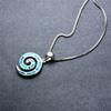 Boho Niedliche Tier Schnecke Spiral Design Anhänger Halskette Für Frauen Einlage Blaues Imitat Opal Halskette Hochzeitsparty Schmuck Geschenke