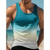 Sommer Freizeit Herren Ärmelloses T-Shirt Hawaiianischer Stil Herrenmode Rundhals Tanktop Outdoor Strand Herren Tanktop