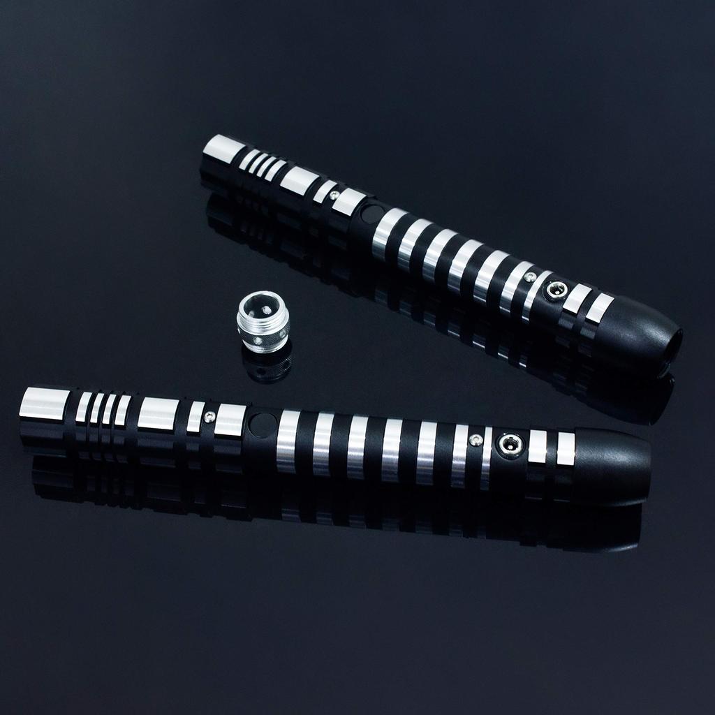 YDD Ghost Premium Force FX Black Series Lightsaber with 16 RGB Color Changes, Metal Aluminum Handle, and 3 Sound Modes for Adults, Perfect for