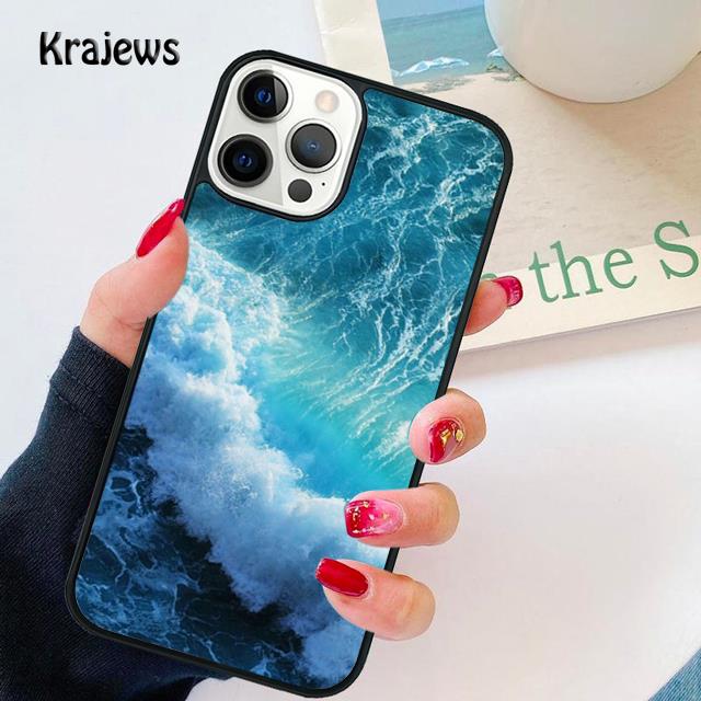 Blue Sea Ocean Waves soft Phone Case Cover For iPhone 17 Air 16 15 14 plus 12 13 pro max coque Shell Fundas