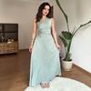 2026 Spring and Summer New  American Amazon, Women's Sleeveless Dress with Waist Exposed and Slanted Shoulders