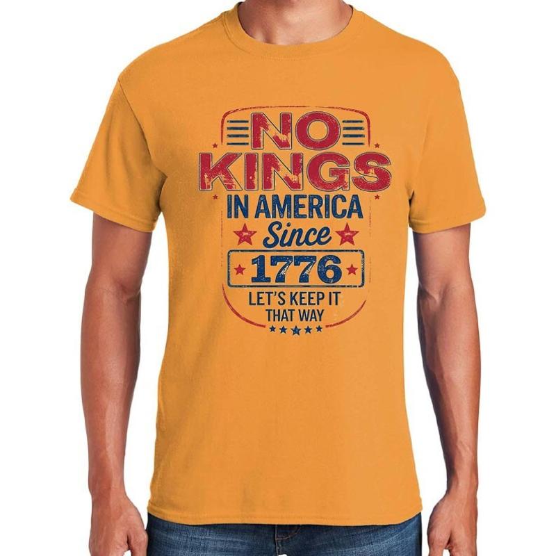 

New No Kings In America Since 1776 S 5Xl T Shirt Uh1186 5XL різнокольоровий