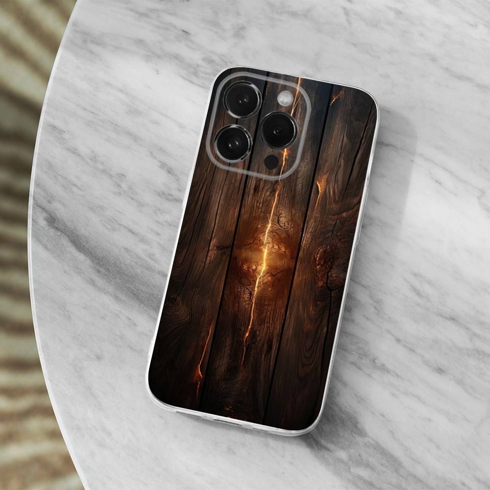 Natural Wood Pattern For iPhone 16,13,12,11,17,14,15,Pro,Max,Plus,X,XS,XR,SE,Mini Transparent Soft silicone Case