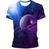 Trička s grafikou Vast Starry Sky Universe Pro muže Letní móda Tričko se vzorem 3D Vesmír Planeta Osobnost Trička v cool stylu
