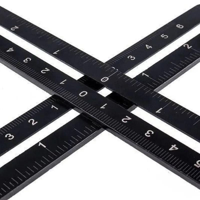 Six-fold Ruler Angle Ruler Hole Locator Level Ruler Woodworking