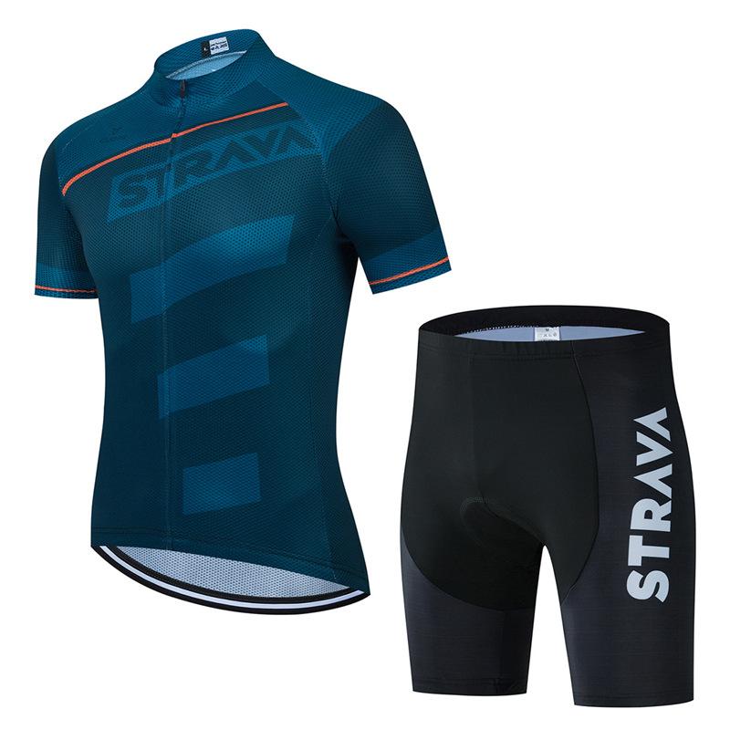Summer Men's Cycling Clothes Cycling Clothes Breathable Short-sleeved Suits Elastic and Comfortable Mountain Bike Clothes.