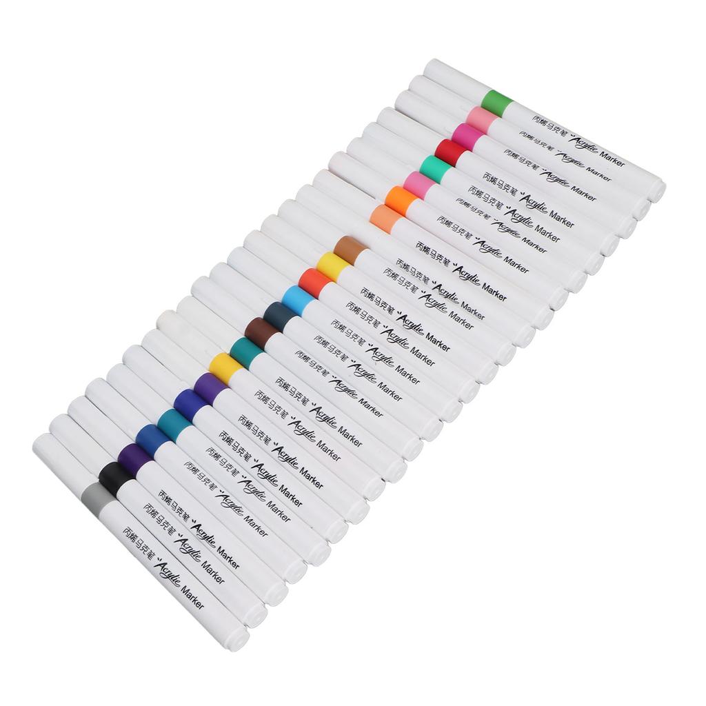 Acrylic Paint Markers Water Based Ink Waterproof High Coverage Paint Pens Paint Markers for DIY