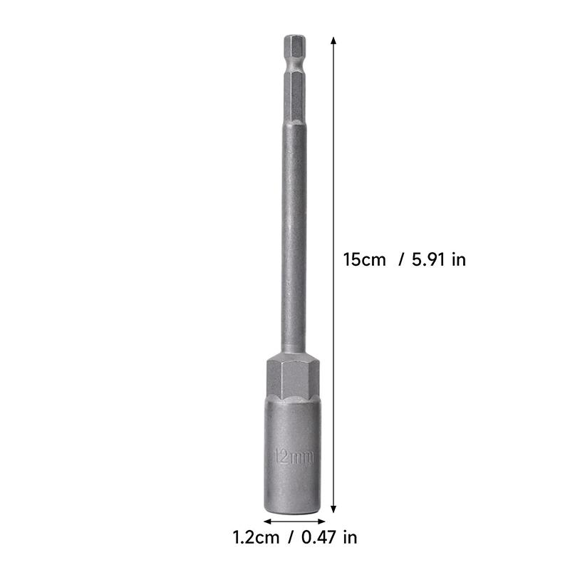 8/10/12/14mm Electric Drill Sockets Hex Head Bolt Nut Driver Bit Impact Drill Bits Adapter Wrench Extension Rods Repair Tools