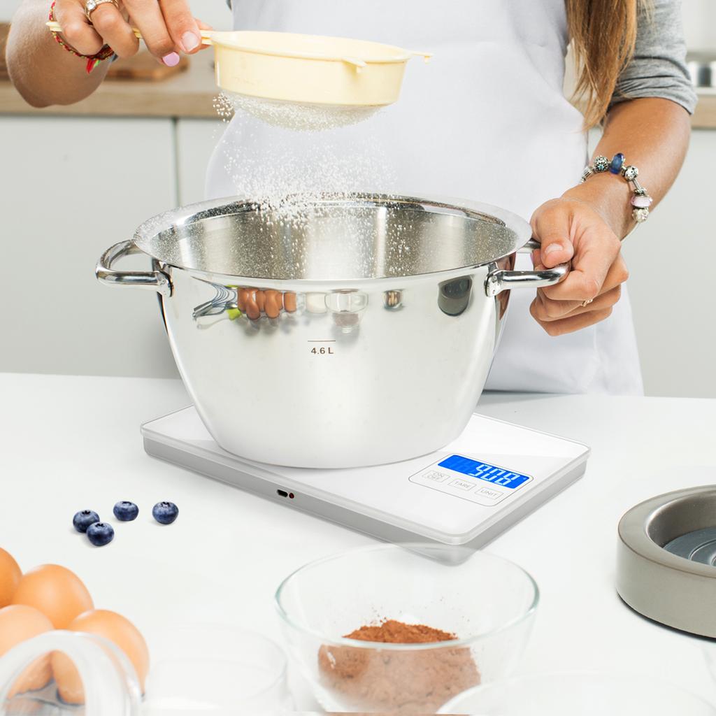 ORIA Digital Scale 15kg/1g Rechargeable Electronic Kitchen Scale High Precision Food Weighing Scale for Baking Cooking