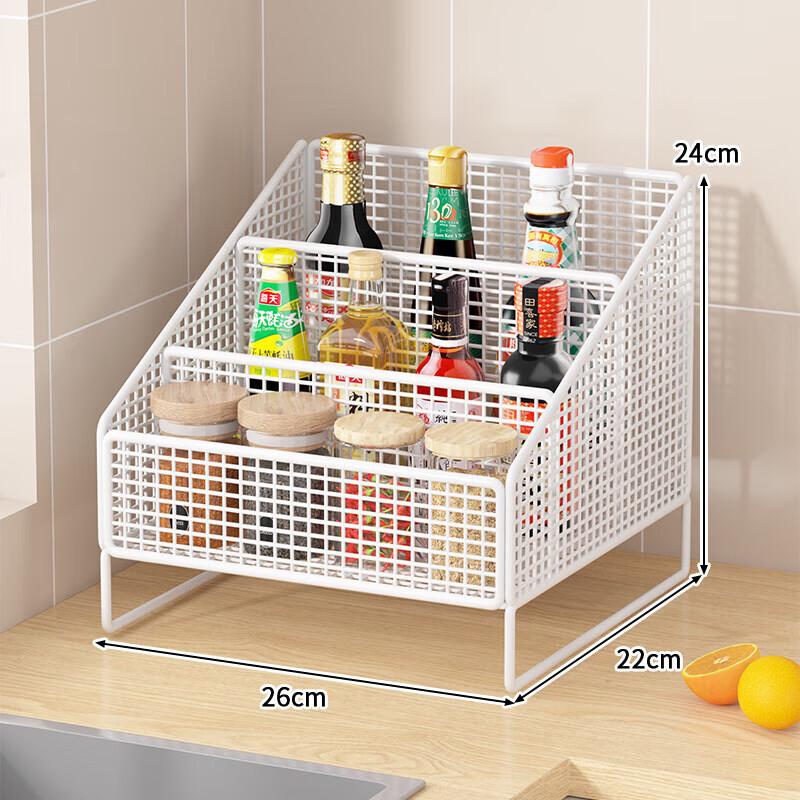 QinChen Arbeitsplatten-Gewürzregal mit Tassenhalter