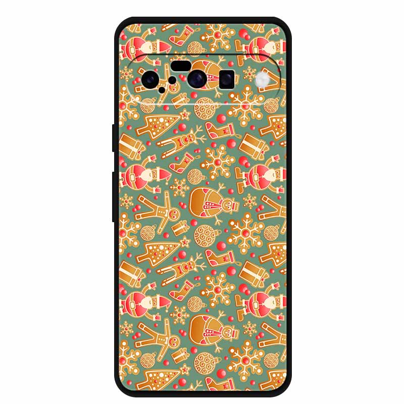 Christmas Phone Cases For Google Pixel 10 Case Silicone Soft Black Cover Christmas Tree for Pixel 10 Pro / 10 Pro XL Back Cover