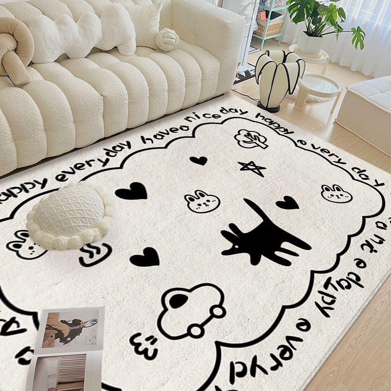 Imitation Cashmere Living Room Carpet Bedroom Bedside Blanket Household Room Floor Mat Thickened Sofa Tea Table Mat