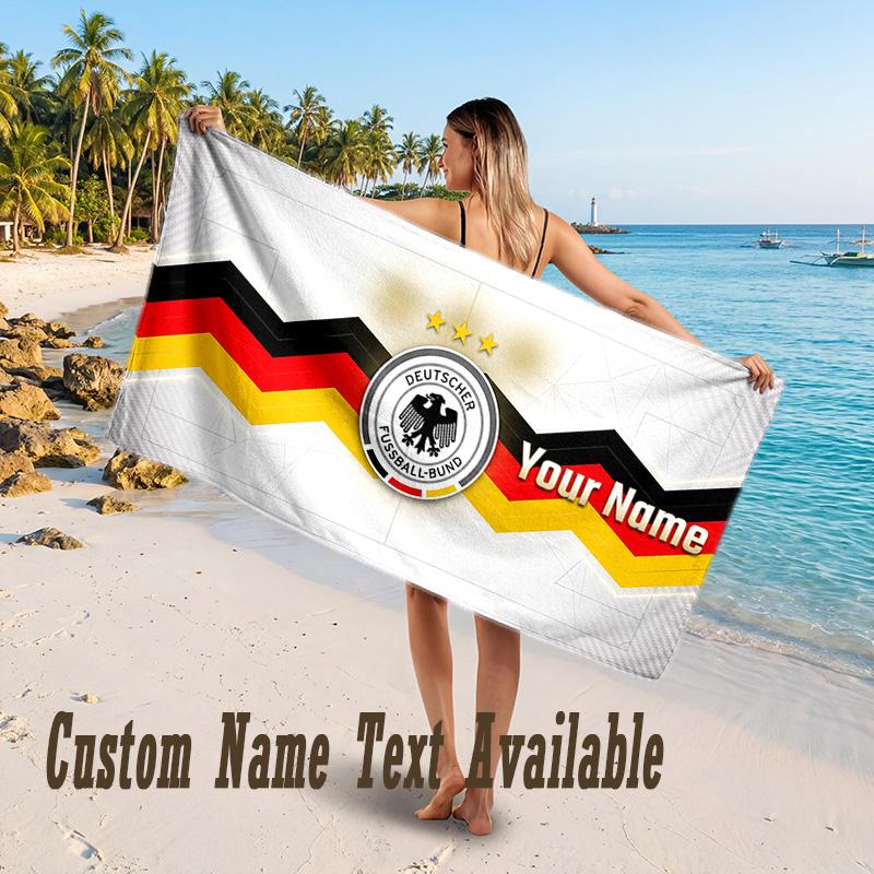 Germany national football team Design Beach Towel Custom Text Large Towel for Beach Vacation