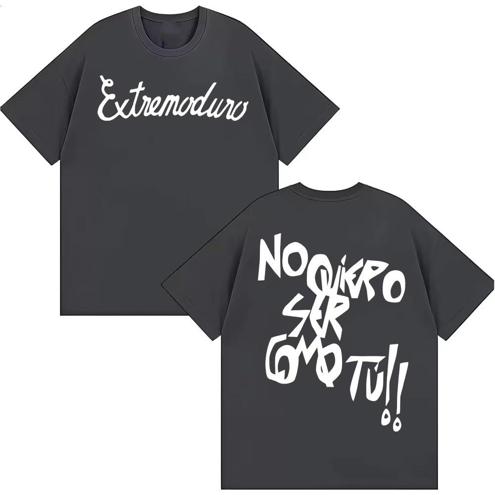 Rock Band Extremoduro Album Bedruckte T-Shirts Herren Damen Hohe Qualität Locker Männer Baumwoll-T-Shirt Mode Trendig Übergroßes T-Shirt