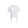 Originals Solid Color Casual Round Neck Fitted Short Sleeve T-Shirt Women Tops White HF2015