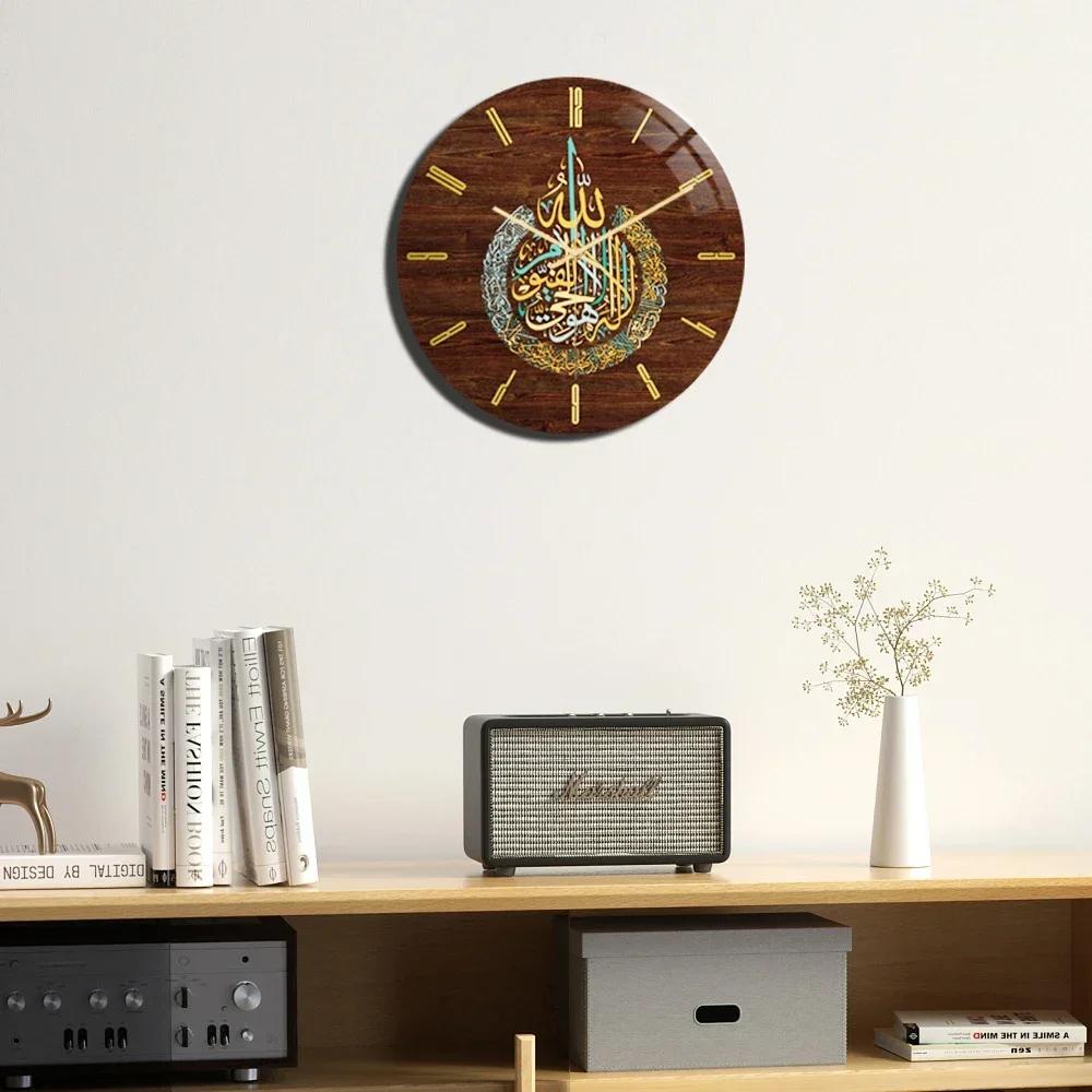 2025 Ramadan Decorations Acrylic Wall Clock Silent Home Decor Living Room Bedroom Wall Sticker Deco For Muslim Eid MubaraH1M5J9