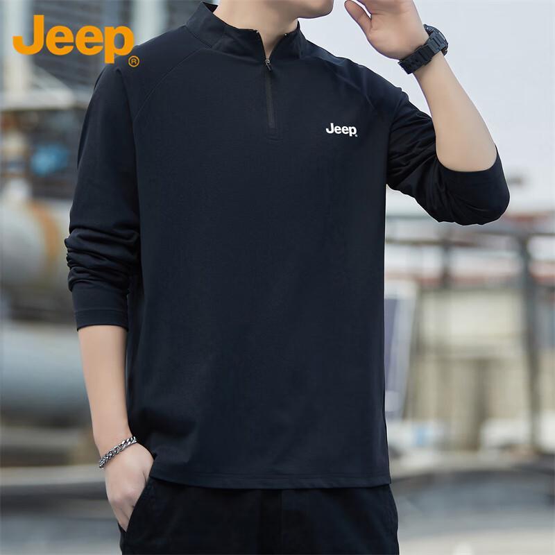 JEEP Men s Long-Sleeve Mock Neck T-Shirt XL